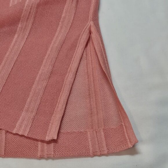 Ming Wang Women's Size L Dolman Sleeve Knit Tunic Orange Burst Tonal Stripes (63 - Picture 5 of 11